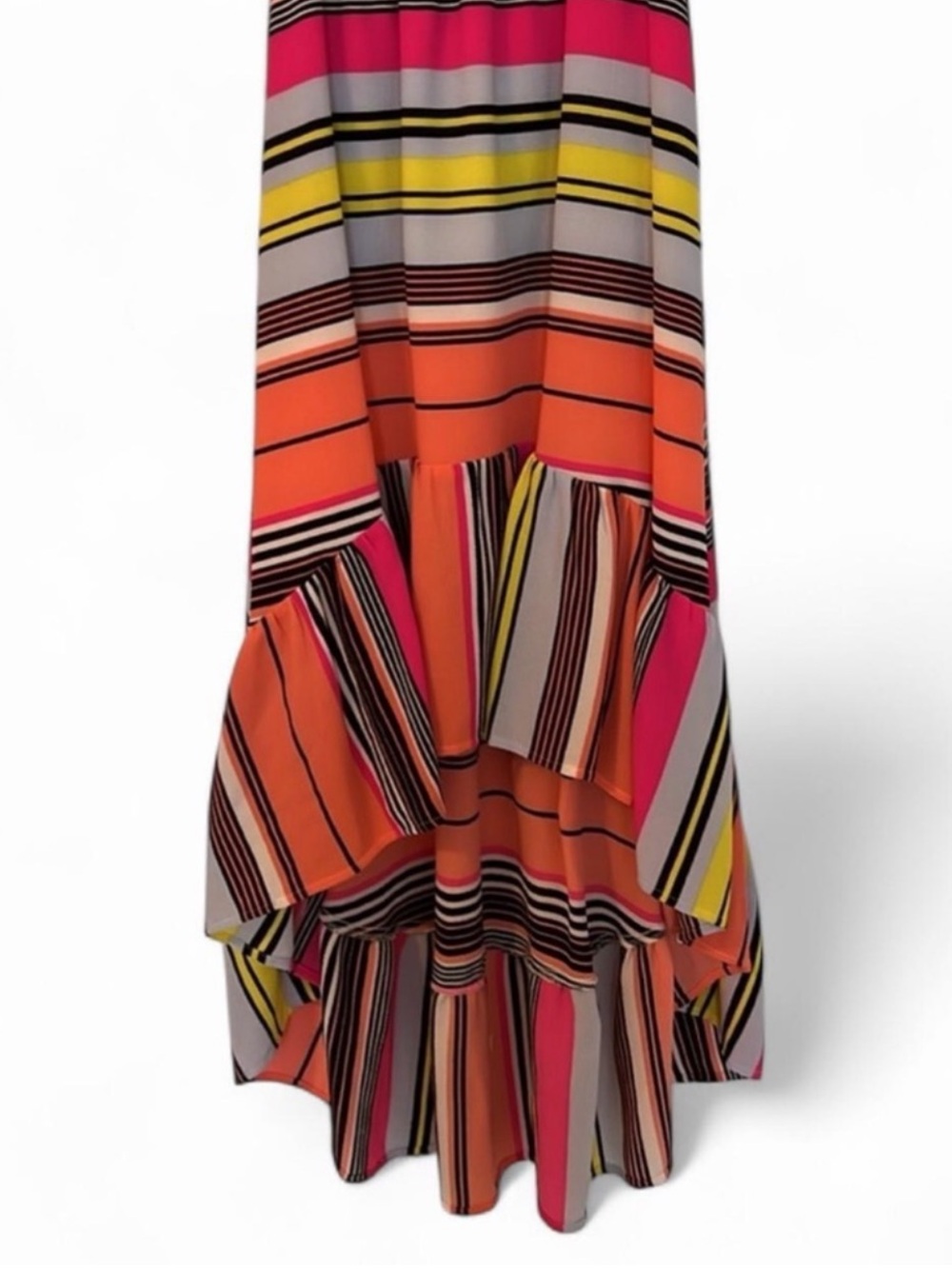 Charles Henry Off Shoulder Stripe Maxi Dress XS - Picture 8 of 12